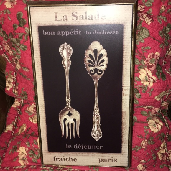 COPY - Fork & Spoon picture 18x11 Bon Appetit Wal… - Picture 1 of 6